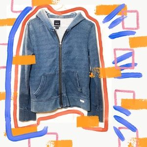 GAP indigo zip hoodie